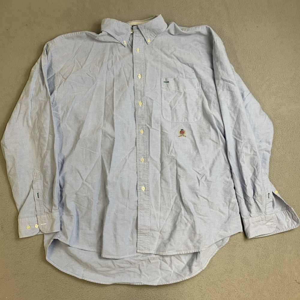 Tommy Hilfiger Mens 2XL Long Sleeve‎ Button Down Shirt Front Pocket Regular Fit